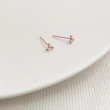 【Niloe】三角形玫瑰金耳環 針式耳環 女款創新設計(925純銀 耳環 針式 造型)