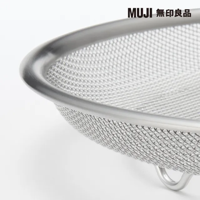 【MUJI 無印良品】不鏽鋼網籃/L/附網腳