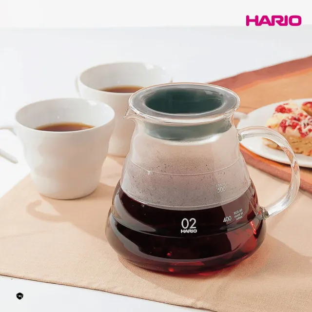 【HARIO】V60雲朵60咖啡 02 玻璃分享壺-透明 600ml(分享壺 咖啡壺 玻璃壺 雲朵壺)