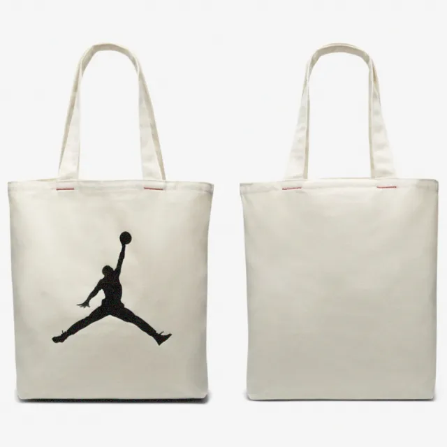 【NIKE 耐吉】提袋 JORDAN 帆布袋  肩背包 運動 休閒 米白DJ5715-120(提袋)