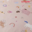 【La mode】環保印染100%精梳棉兩用被床包組-動物同樂繪+天才小畫象兩用抱枕毯(雙人)