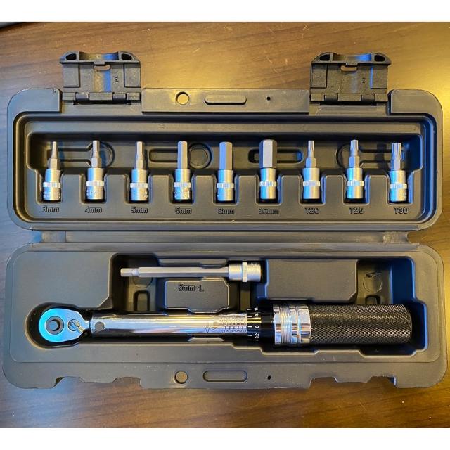 【Hooray】可調式扭力扳手 台灣製造自行車Pro專業級工具(單車維修調整 鈑手板手 內六角凸頭星形套筒)