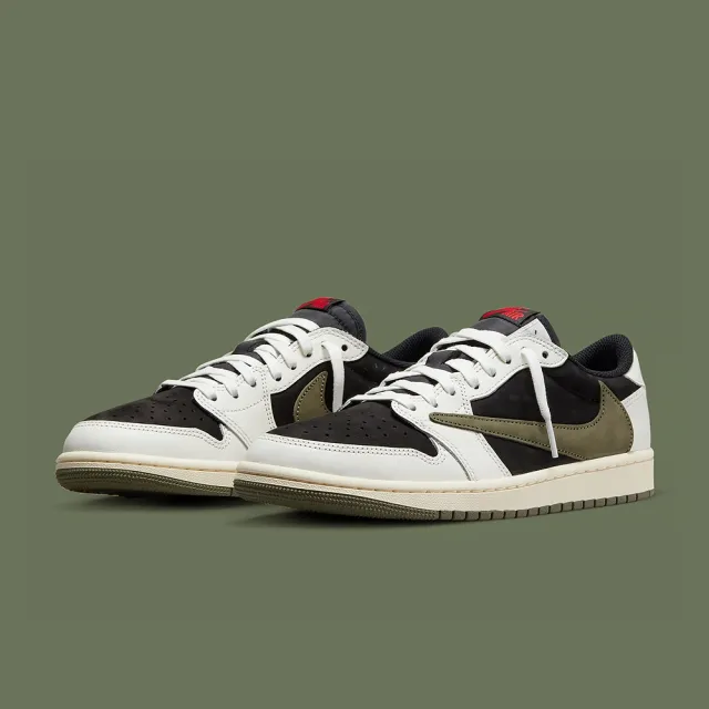 NIKE 耐吉】休閒鞋Travis Scott x Air Jordan 1 Low OG W Olive 聯名款