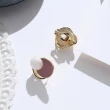 【MISS KOREA】韓國設計S925銀針法式復古圓形幾何耳環(S925銀針耳環 圓形耳環 幾何耳環)