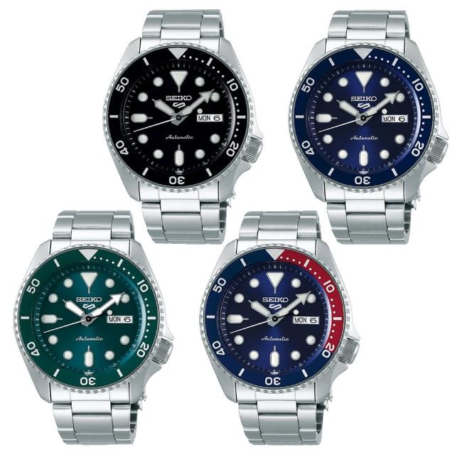 【SEIKO 精工】5 Sports系列 SKX款 水鬼 潛水機械腕錶 七夕 情人節 送禮 (四款可選)