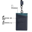 【BAGMIO】雙色牛皮三卡直式證件套-藍綠(附織帶)