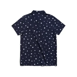 【EDWIN】江戶勝 男裝  滿版印花POLO衫(丈青色)