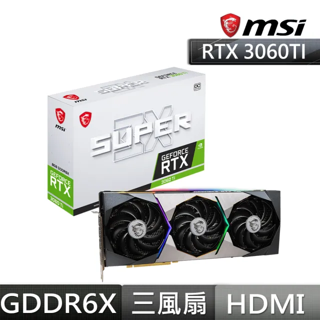 MSI 微星】GeForce RTX 3060 Ti SUPER 3X 8GD6X OC 顯示卡- momo購物網