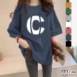 【Mini 嚴選】字母C寬鬆短袖上衣(六色)