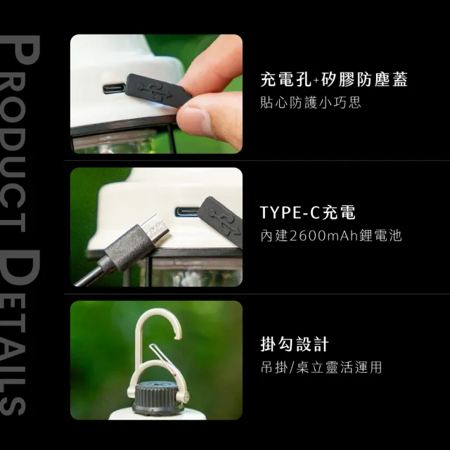 【KINYO】雙光源LED金屬露營燈 露營吊燈 照明燈(福利品)