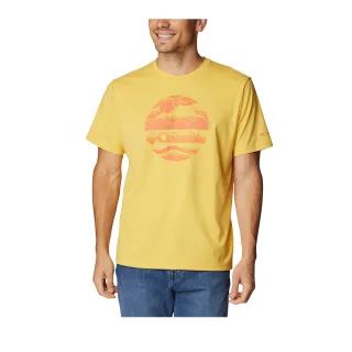 【Columbia 哥倫比亞 官方旗艦】男款-Mens Sun Trek™UPF50快排短袖上衣-黃色(UAE08060YL / 2023春夏)