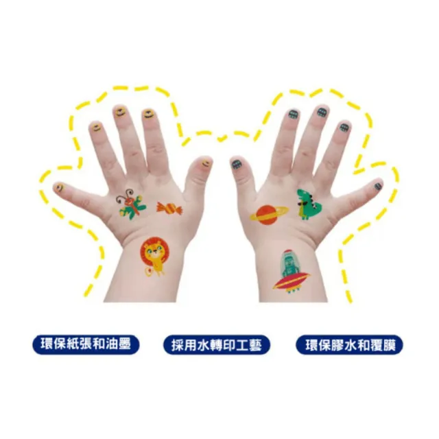 【Flowermonaco】兒童紋身貼 指甲貼套裝(#指甲貼#兒童紋身貼#貼紙)