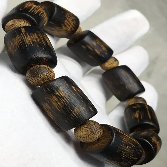 【桃花源創意工坊】頂級西馬虎皮紋沉香手鍊(手鍊)