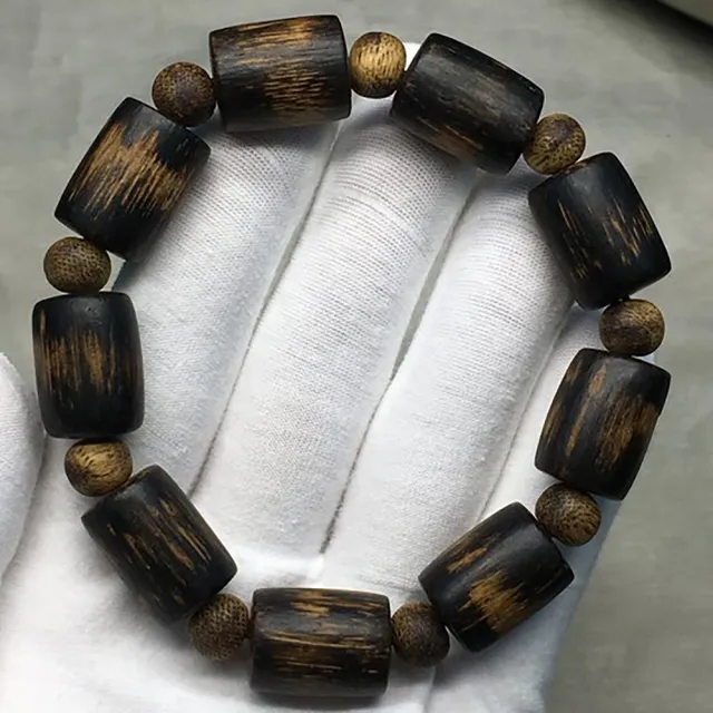 【桃花源創意工坊】頂級西馬虎皮紋沉香手鍊(手鍊)
