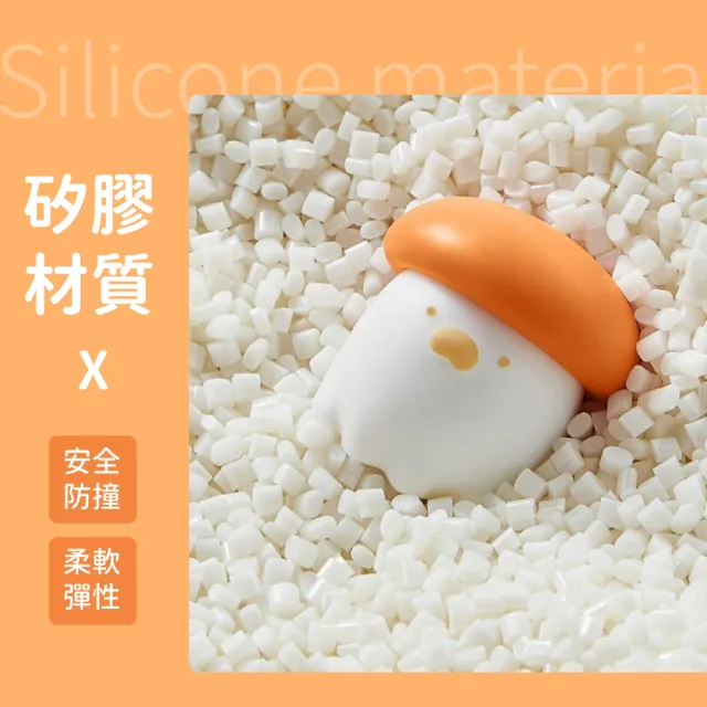 【蘑菇風暴】可愛矽膠桌角防撞角-4入(居家 圓潤柔軟 防撞墊 保護角 桌角墊 L型桌角 兒童安全)