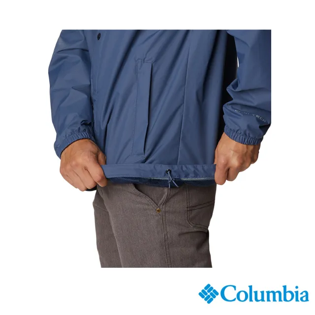 【Columbia 哥倫比亞 官方旗艦】男款-Cedar Cliff™Omni-Tech防水外套-墨藍(UWM34310IB)