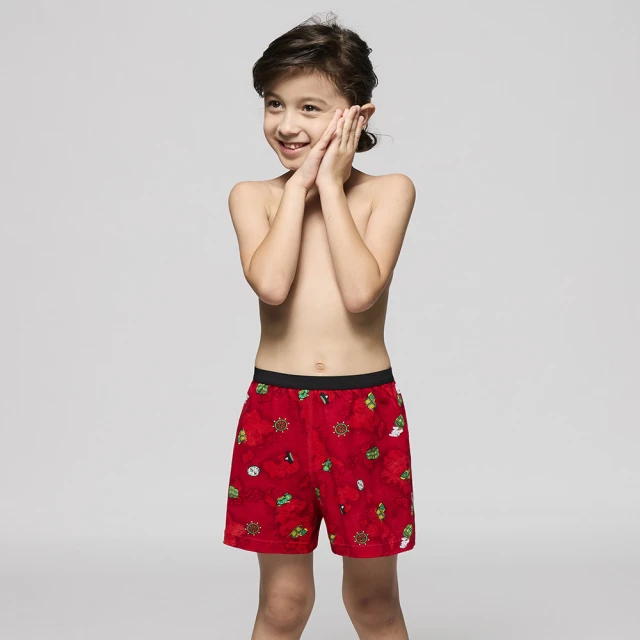 【Mr. DADADO】航海尋寶 110-130男童內褲 品牌推薦-舒適寬鬆-GCQ310RS(紅)