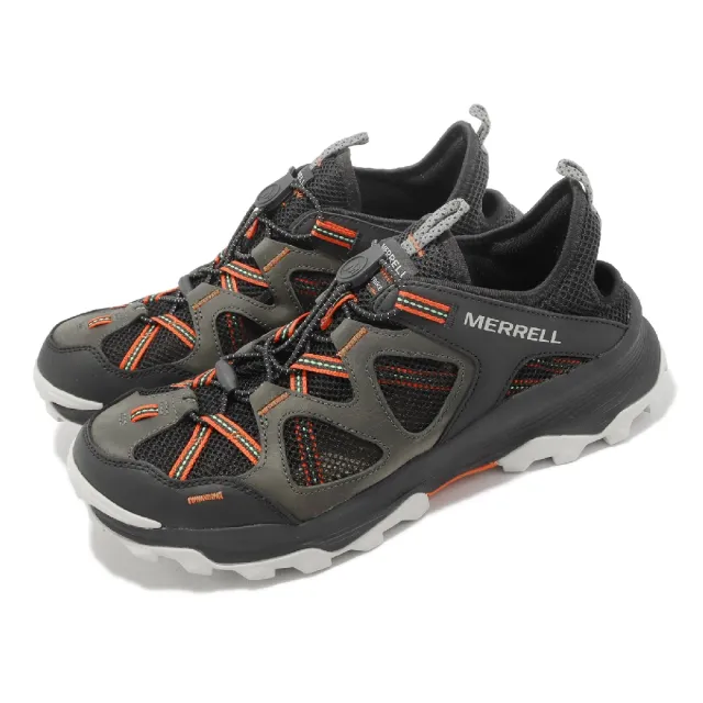 【MERRELL】水陸兩棲鞋 Speed Strike LTR Sieve 男鞋 黑 綠 橘 快乾 戶外 水鞋(ML067643)