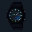 【CASIO 卡西歐】G-SHOCK鏽鐵意象設計靈感雙顯錶(GA-2100RC-1A)