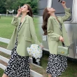 【SZ】玩美衣櫃寬鬆西裝外套休閒果綠色外套女S-XL