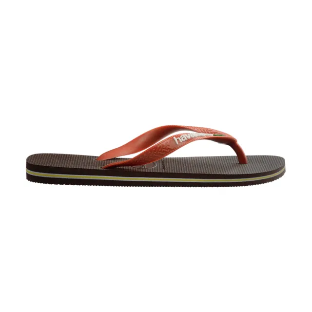 【havaianas 哈瓦仕】拖鞋 男鞋 女鞋 夾腳拖 國旗 Brasil Logo 咖啡色 4110850-3059U(哈瓦士)