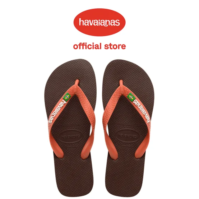 【havaianas 哈瓦仕】拖鞋 男鞋 女鞋 夾腳拖 國旗 Brasil Logo 咖啡色 4110850-3059U(哈瓦士)