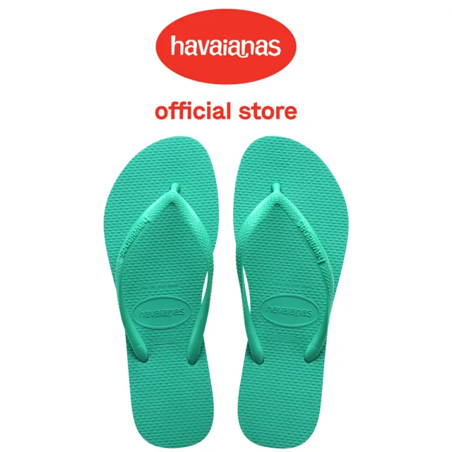 【havaianas 哈瓦仕】拖鞋 女鞋 夾腳拖 細帶 Slim 綠 4000030-1829W(哈瓦士)
