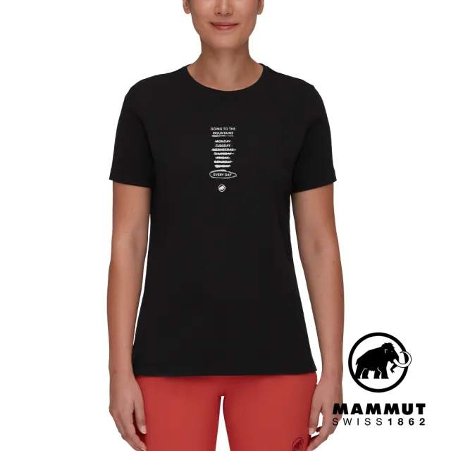 【Mammut 長毛象】Mammut Core T-Shirt Women Every Day 機能短袖T恤 黑色 女款 #1017-03901