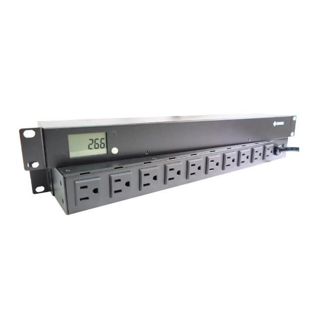 10孔20安培 LCD電錶PDU 機架型排插(SPM-2012-10)