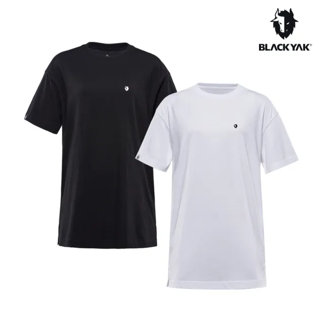 【BLACKYAK】女 GREENYAK長版短袖上衣(白色/黑色)BYCB1WC503(春夏 韓國 運動 休閒 女上衣)