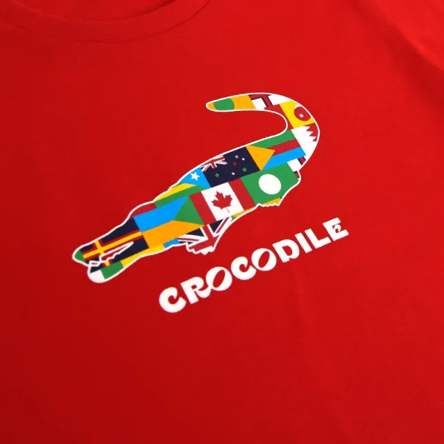 【Crocodile Junior 小鱷魚童裝】『小鱷魚童裝』經典鱷魚印圖T恤(U63426-01-大碼款)