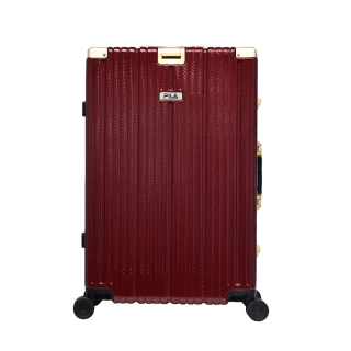 【FILA】福利品25吋都會時尚碳纖維飾紋系列鋁框行李箱(顏色任選)
