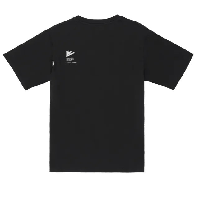 【5th STREET】男裝 山形 厚版山形袋花短T恤(黑色)