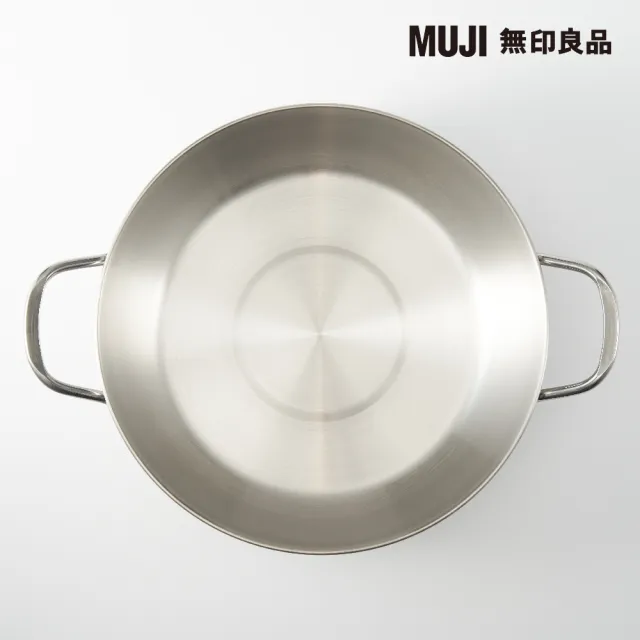 MUJI 無印良品】不鏽鋼兩手調理鍋/附鍋蓋/28cm/容量5L - momo