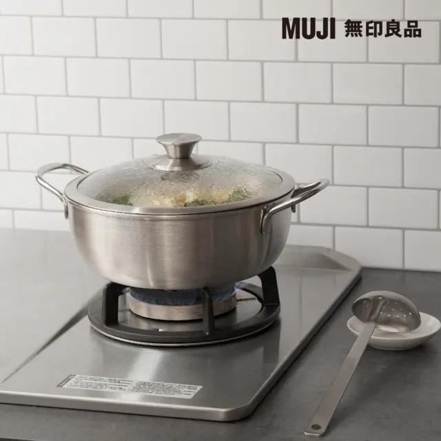 【MUJI 無印良品】不鏽鋼兩手調理鍋/附鍋蓋/28cm/容量5L