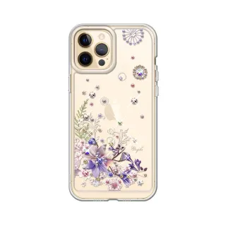 【apbs】iPhone 12 / 12 Pro / 12 Pro Max 防震雙料水晶彩鑽手機殼(祕密花園)