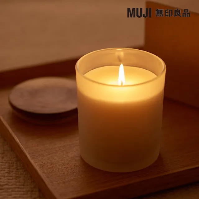 【MUJI 無印良品】附杯芬香蠟燭.柑橘香味/200g