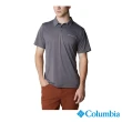 【Columbia 哥倫比亞 官方旗艦】男款-Columbia Hike™快排短袖POLO衫-深灰(UAE36140DY)