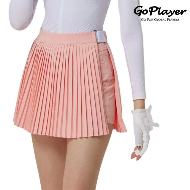 【GoPlayer】女高爾夫兩用短裙褲-粉.藏青(高爾夫女裙 短裙 運動褲裙 兩用裙)