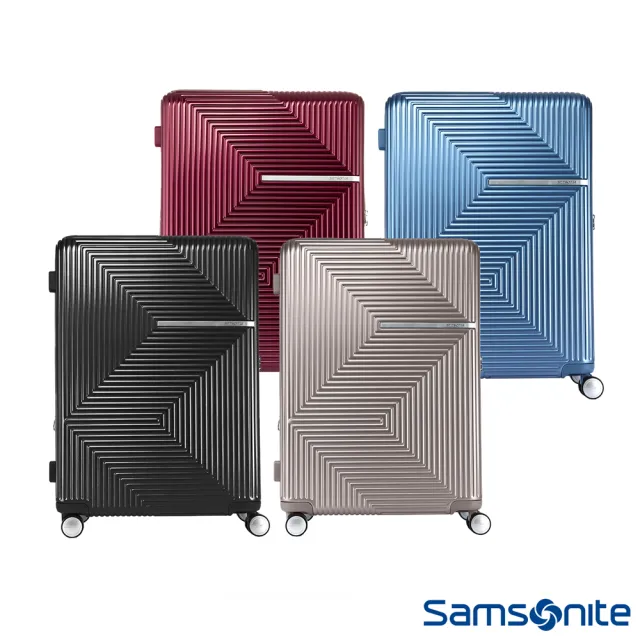 Samsonite 新秀麗】28吋AZIO防盜拉鍊PC可擴充飛機輪行李箱(多色可選