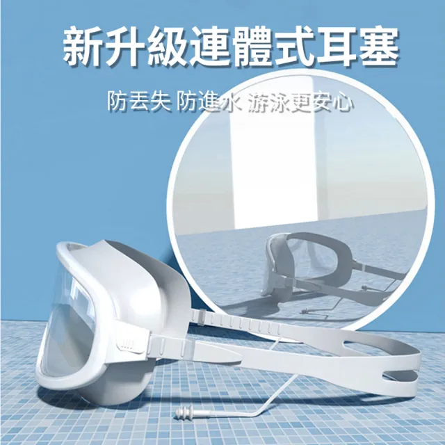 【ANTIAN】成人大鏡框高清防水防霧泳鏡 矽膠游泳鏡 潛水護目鏡 眼鏡