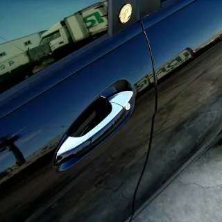 【IDFR】Benz 賓士 B W246 2012~2014 鍍鉻銀 車門把手蓋 把手上蓋貼(車門把手蓋 門拉手上蓋貼)