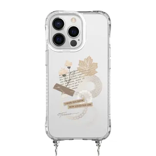 【TOXOXO】iPhone 13 Pro 6.1吋 冰川抗黃防摔iPhone繩掛殼：復古蕾絲