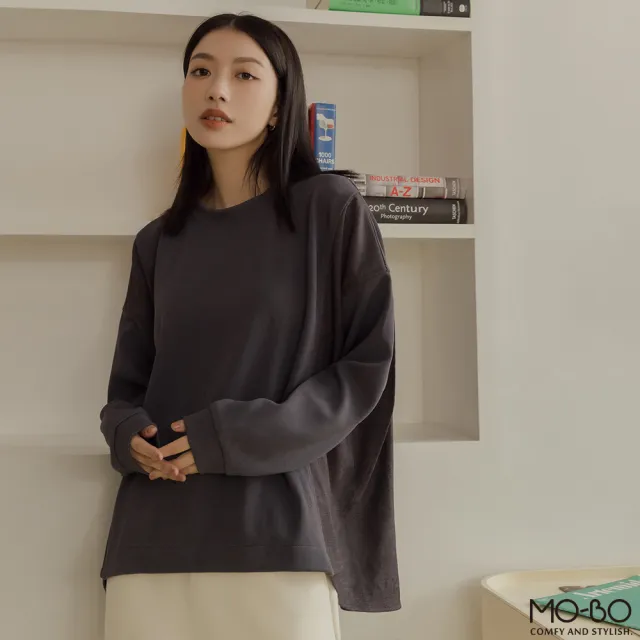 【MO-BO】拼接設計感寬鬆剪裁上衣(上衣)
