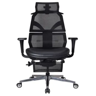 【特力屋】艾索人體工學椅 ESCL-A77 黑 皮座椅