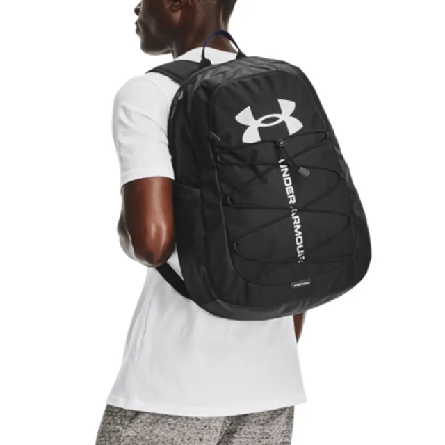 【UNDER ARMOUR】後背包 Hustle Sporte 黑 筆電包 15吋 防潑水 包包 雙肩背 書包 大容量(1364181001)