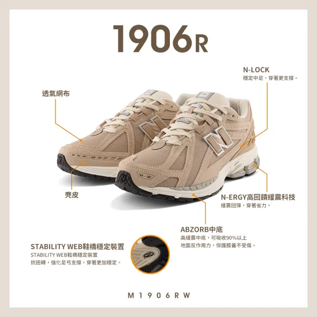 NEW BALANCE】NB 1906運動鞋_中性_棕色_M1906RW-D - momo購物網- 好評