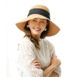 【日本Needs Labo】COOL抗UV涼爽亞麻式緞帶防曬帽 一入(藤編帽 緞帶帽 草帽 遮陽帽)