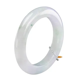 【漢石齋】天然A貨 春帶彩種飄花 翡翠玉鐲手鐲(手圍17.2/版寬10.7mm)