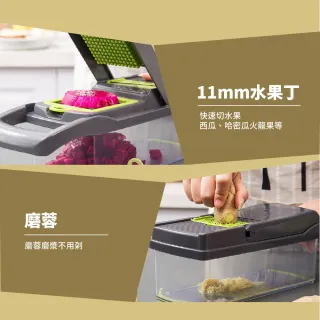 【神廚】多功能15件套切菜器(切片 切絲器 刨絲器 切丁器 料理器 擦絲器 切菜神器 廚房料理用具)
